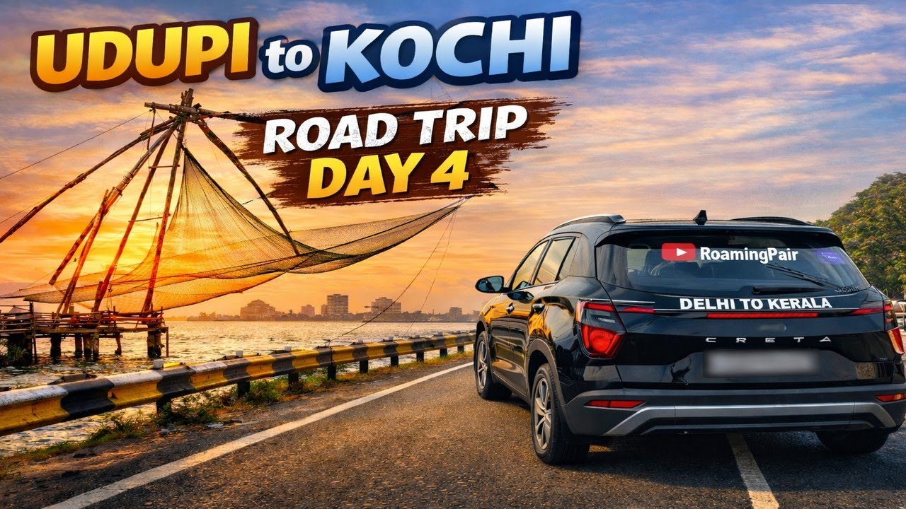 Kerala Road Trip Vlog Day 4 — Udupi to Kochi | Fort Kochi Chinese Fishing Nets & Scenic Drives