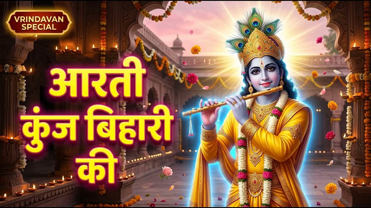 आरती कुंज बिहारी की 🔔 Vrindavan Mandir Style | Shri Krishna Bhajan 2026