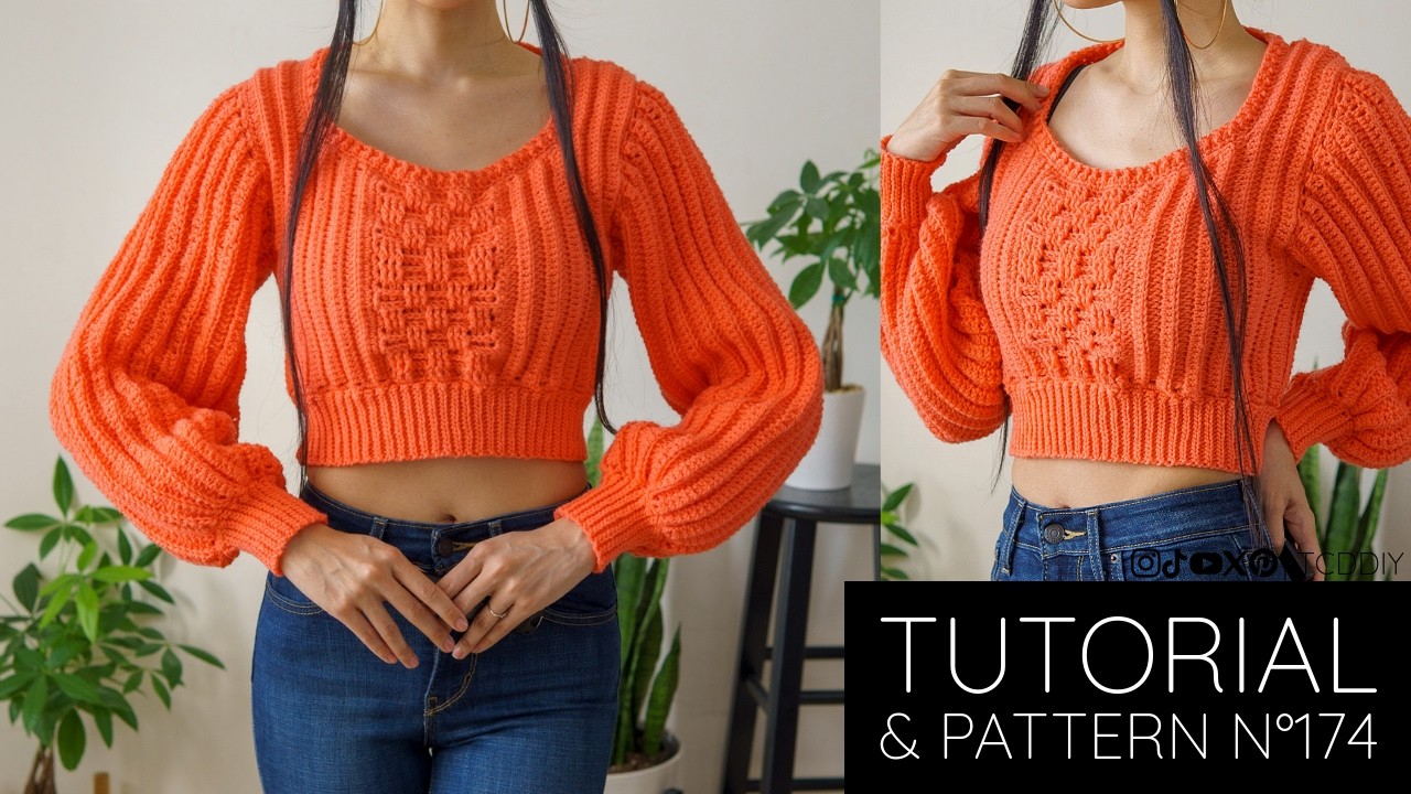 How to Crochet: Balloon Sleeve Sweater | Pattern & Tutorial DIY