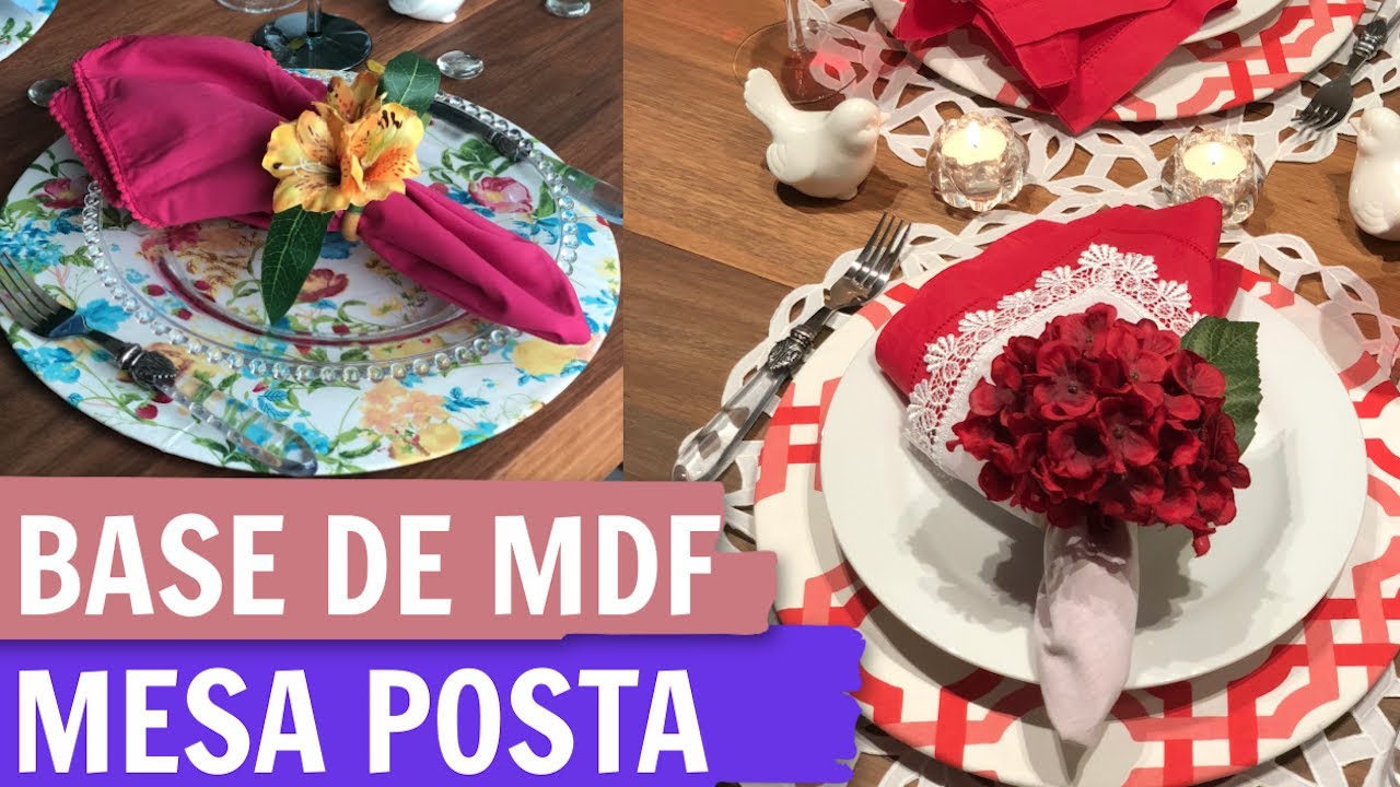 BASE DE MDF - Sousplat? Jogo Americano? Como Usar?