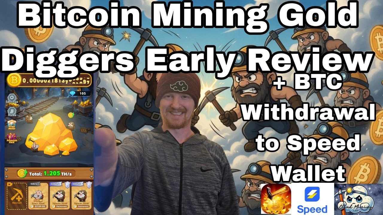 Bitcoin Mining Gold Diggers Early Review + BTC Withdrawal to Speed Wallet