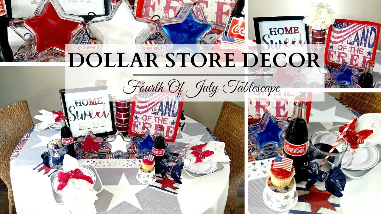 Dollar Store DIYs & Decor ~ Fourth Of July Tablescape