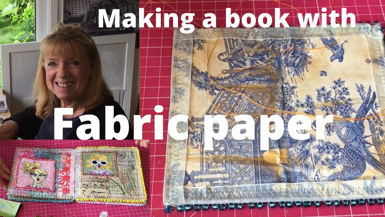 How to make a book with fabric paper