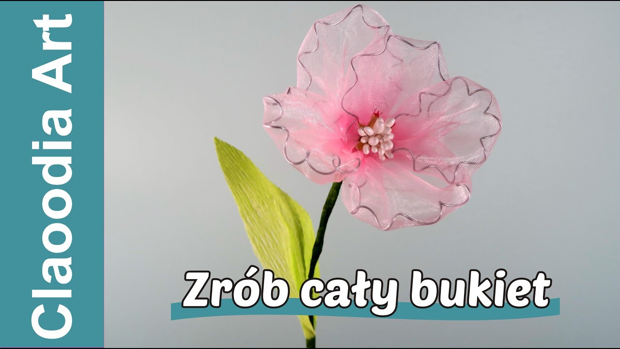 Kwiat z tiulu lub organzy (DIY flower of tulle)