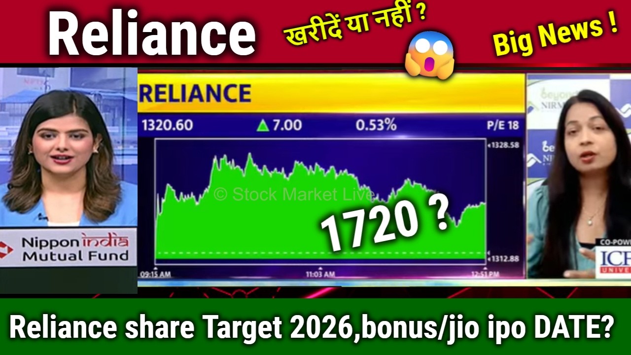 Reliance share News/Buy or not?,Reliance industries analysis/RIL target 2026,bonus/jio ipo DATE?