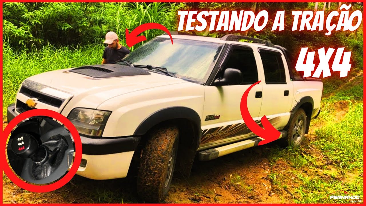 Testando a Tração da S10 Rodeio 2.8 MWM Diesel 4X4, Será que encalhou???