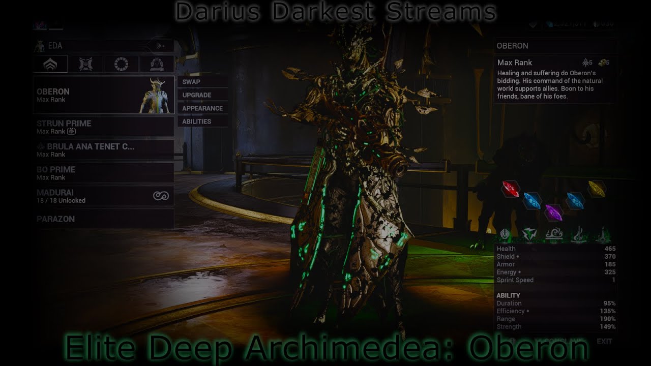 【Solo】【Elite Deep Archimedea】【Week 38 Builds】【Oberon, Strun Prime, Tenet Cycron, Bo Prime】