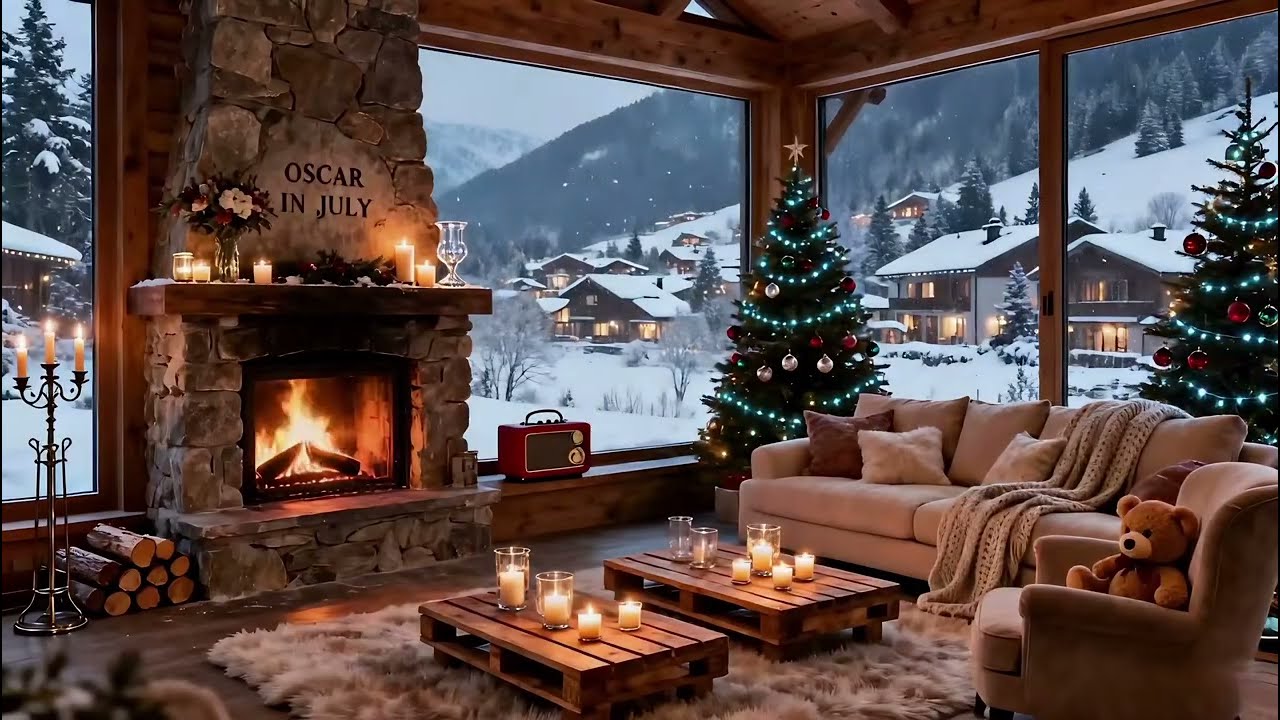 Christmas Piano Atmosphere — Snow & Firelight | Calm Focus, Gentle Sleep & Holiday Evenings