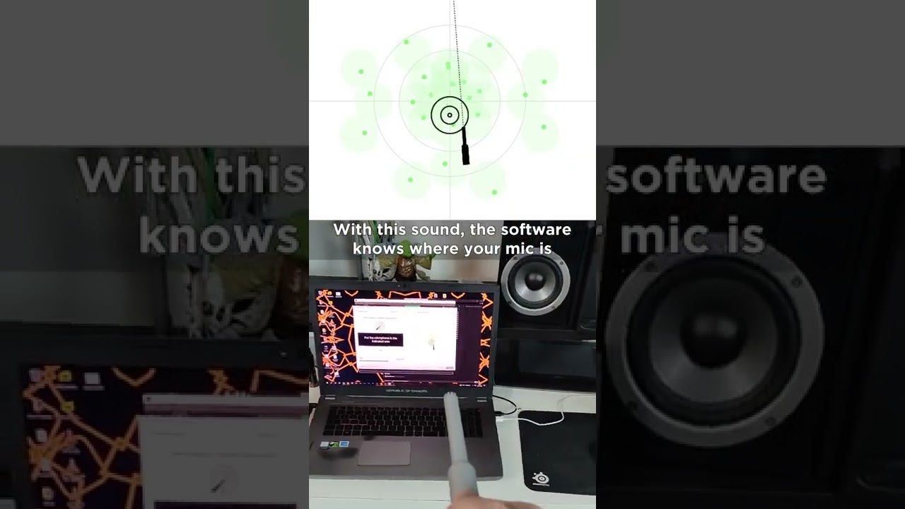 How to calibrate speakers with a measurement microphone #shorts