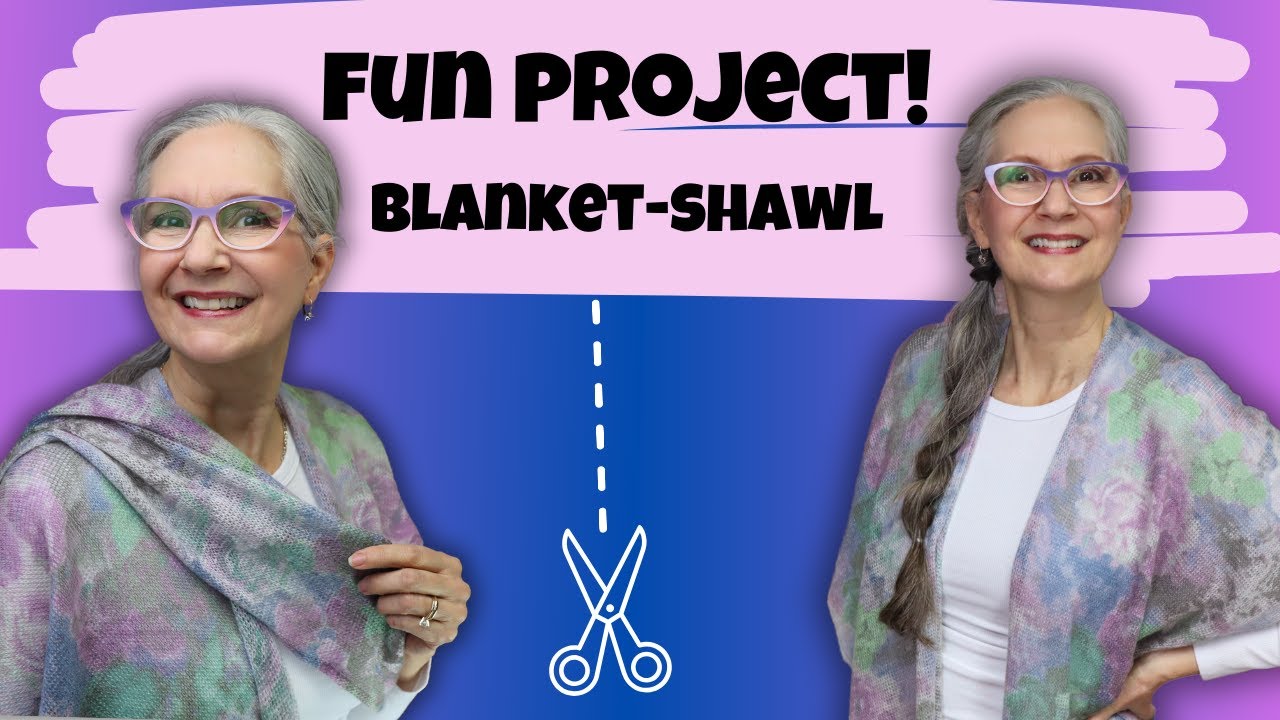 EASY DIY BLANKET SCARF/SHAWL! Including NO SEW version!
