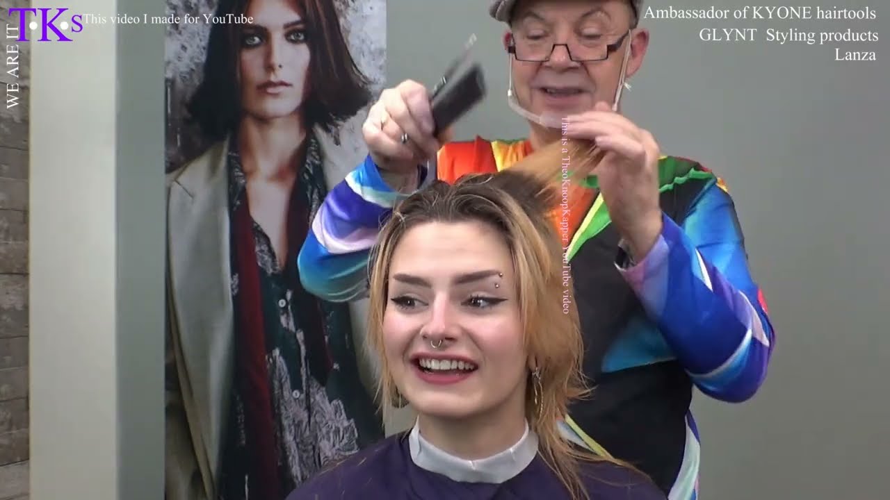 The roots of my hair I like black the ends turquoise and nice layers.  Marieke by T.K.S.