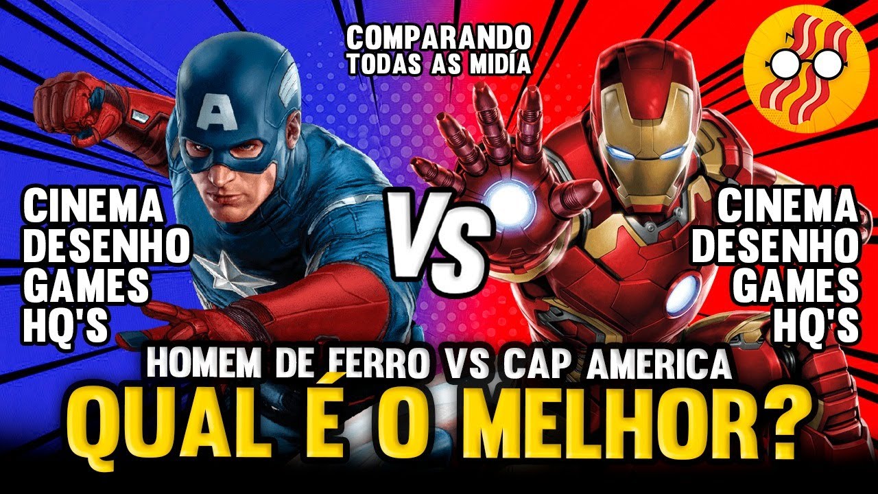 MANO A MANO: CAPITÃO AMÉRICA VS HOMEM DE FERRO : QUAL É O MELHOR VINGADOR? - BACON LIVE #59