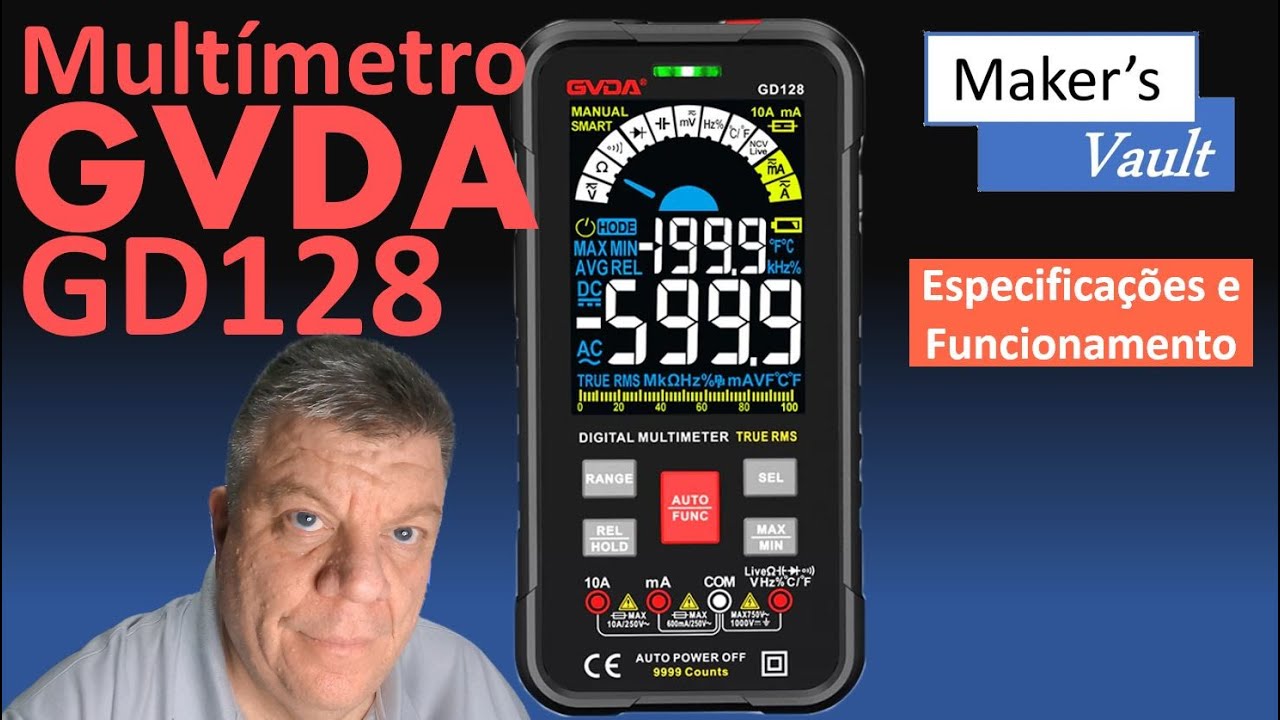 Multímetro GVDA GD128: Especificações e Funcionamento
