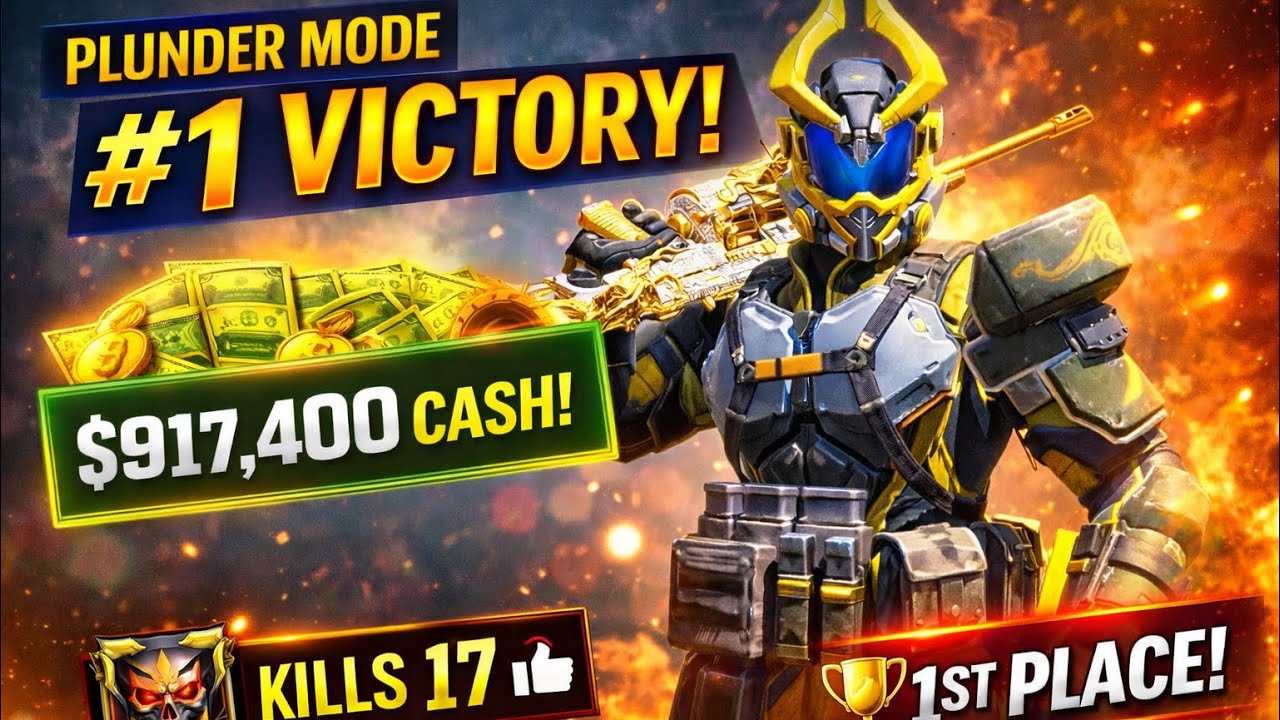 I FINISHED #1 IN PLUNDER MODE 💰🔥 | 17 Kills & $900k+ Cash | CODM Battle Royale