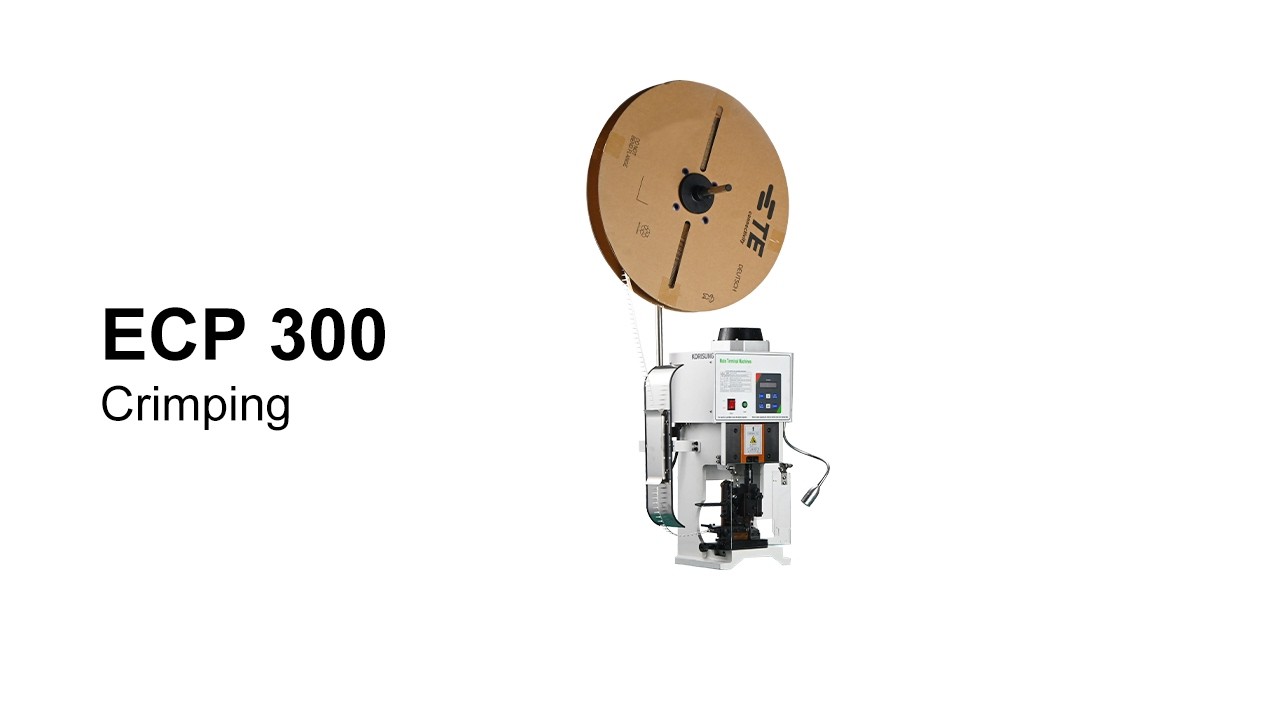 ECP 300: 2 - 5 Ton Wire Terminal Crimping Machine with Side Feeding Crimping Applicator | Korisung