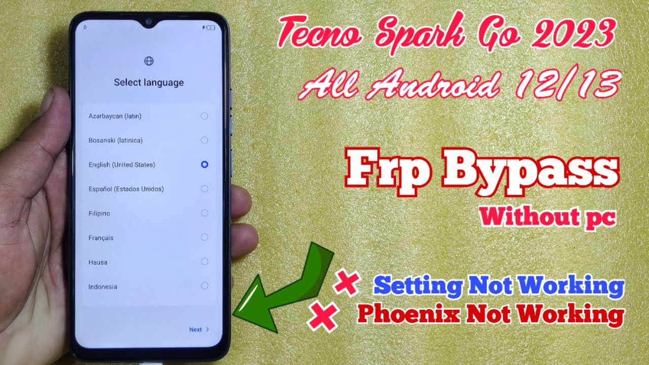Обход FRP-блокировки BF7 на Tecno Spark Go 2023 | Разблокировка учетной записи Google на Tecno Sp...