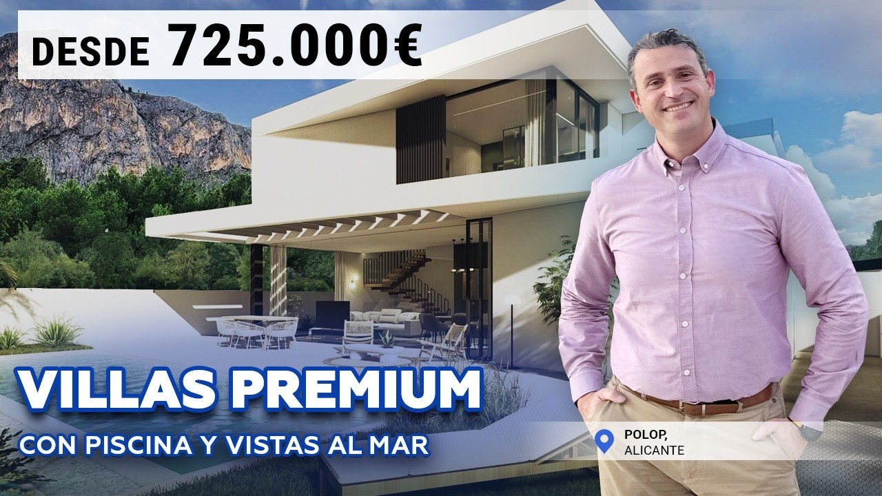VILLAS DE LUJO CON DISEÑO MODERNO EN POLOP YVISTAS PANORÁMICAS EN LA COSTA MEDITERRÁNEA