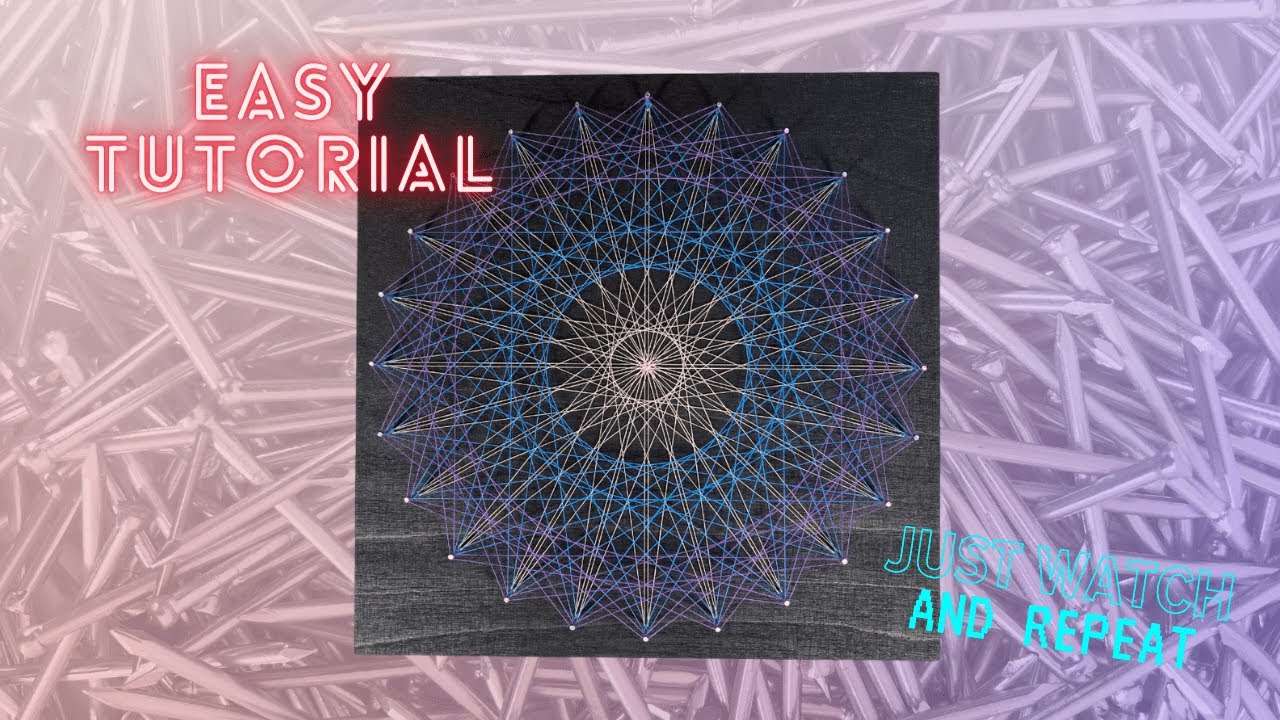 Майстер-клас стрінг арт | Оригінальний запис створення | DIY String art Light geometric abstraction