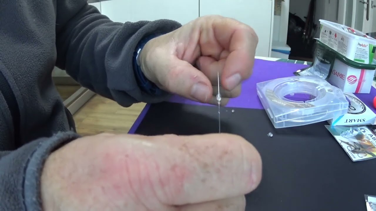 pesca embarcada. Montaje Chambel con bolas cruzadas