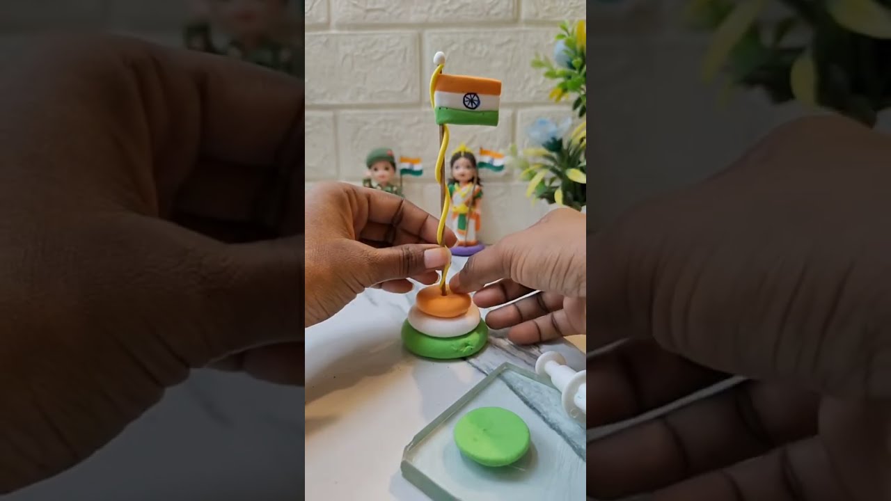 Creative minds M is live |  Clay Tiranga 🇮🇳 Learn How to make Flag With Super clay