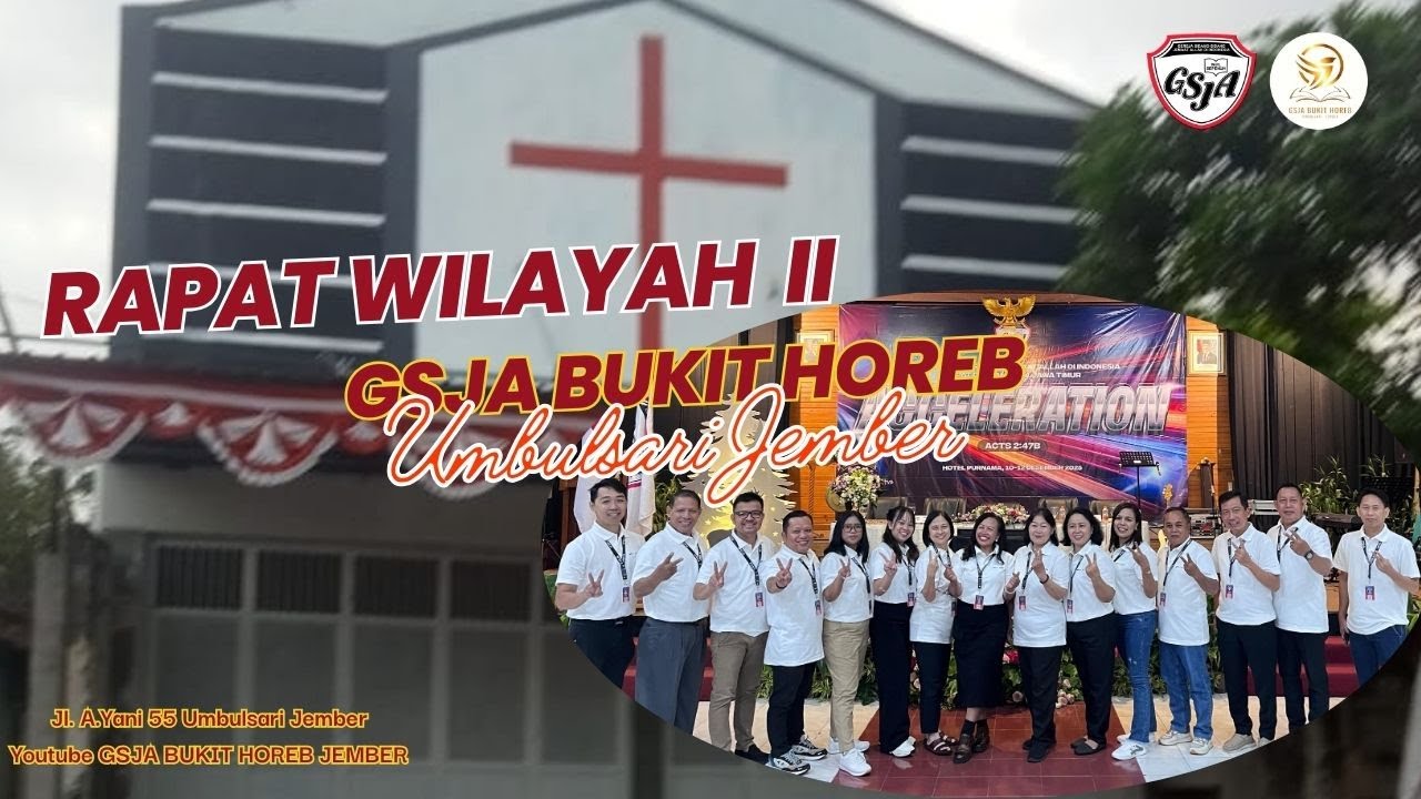 RAPAT WILAYAH II GSJA 1 JAWA TIMUR #gerejaonline #gsjamodern #gsjaone