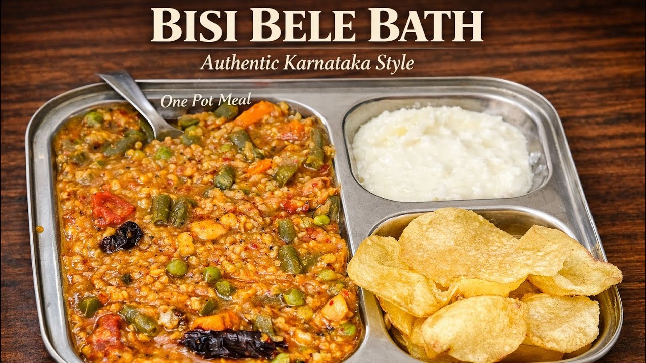Bisi Bele Bath Recipe | Authentic Karnataka Style Bisi Bele Bath