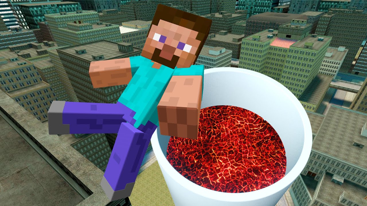 Minecraft Steve Ragdoll Physics! Epic Falls Compilation #9