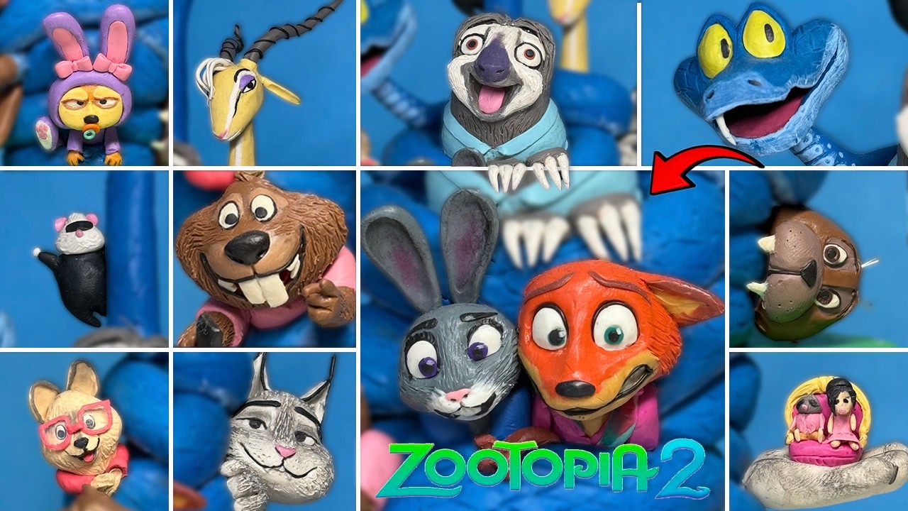 😱 Making a Zootopia 2 Diorama – ALL Characters in Clay | Dimia Clay