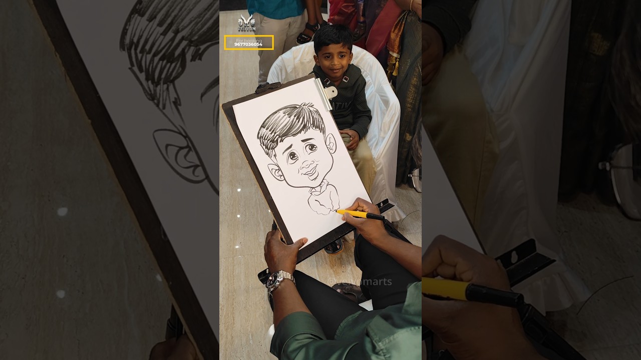 Live caricature event | artist surendar | book your events now #caricature #shorts
