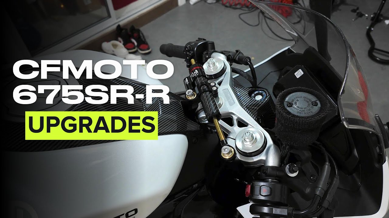 CFMOTO 675SR-R | UPGRADES | STEERING DAMPER | SLIDERS | TANK COVERS | (ENG SUB) #cfmoto #675sr