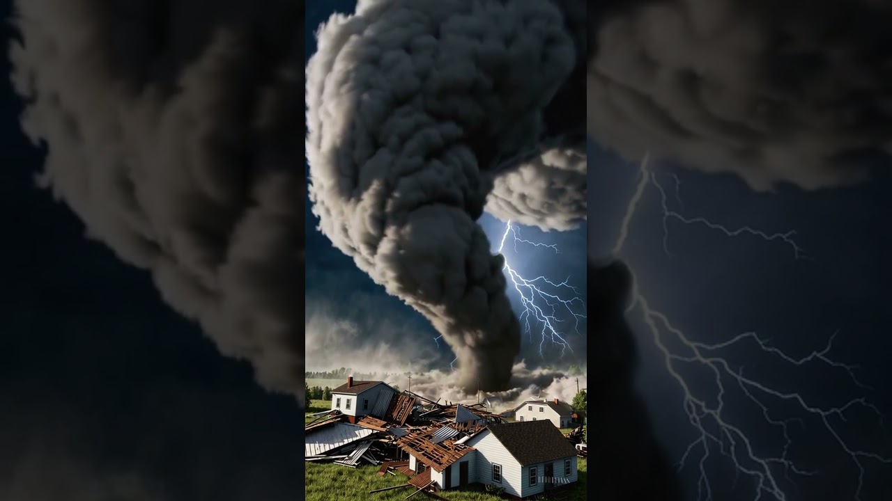 Tornado Tears Through Homes in Seconds 🌪️ | Realistic AI Disaster