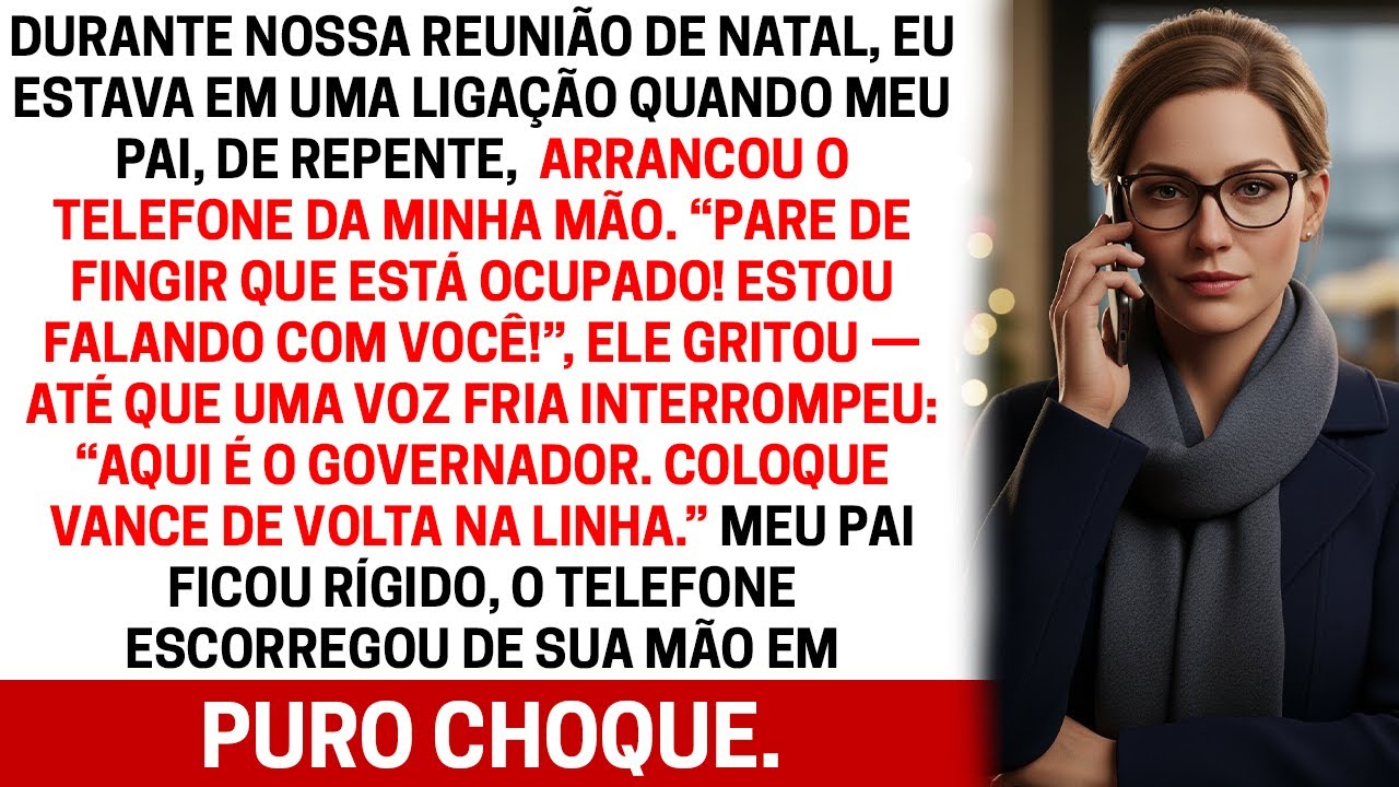 No jantar de Natal, meu pai pegou meu celular — e congelou ao ouvir quem estava falando…