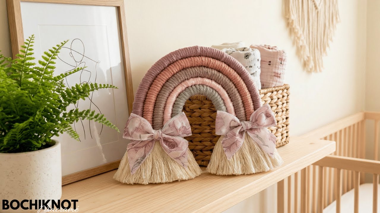 DIY Macrame Rainbow for Nursery (Easy Tutorial)