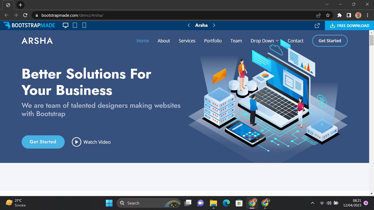 bootstrap template in angular