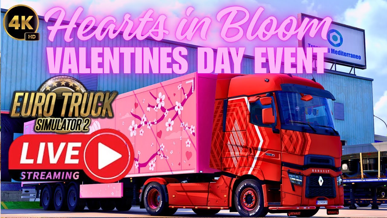 ETS2 Live: HEARTS IN BLOOM EVENT! 🌸 Delivering Love  | Moza R5 + OpenTrack | Realistic Driving