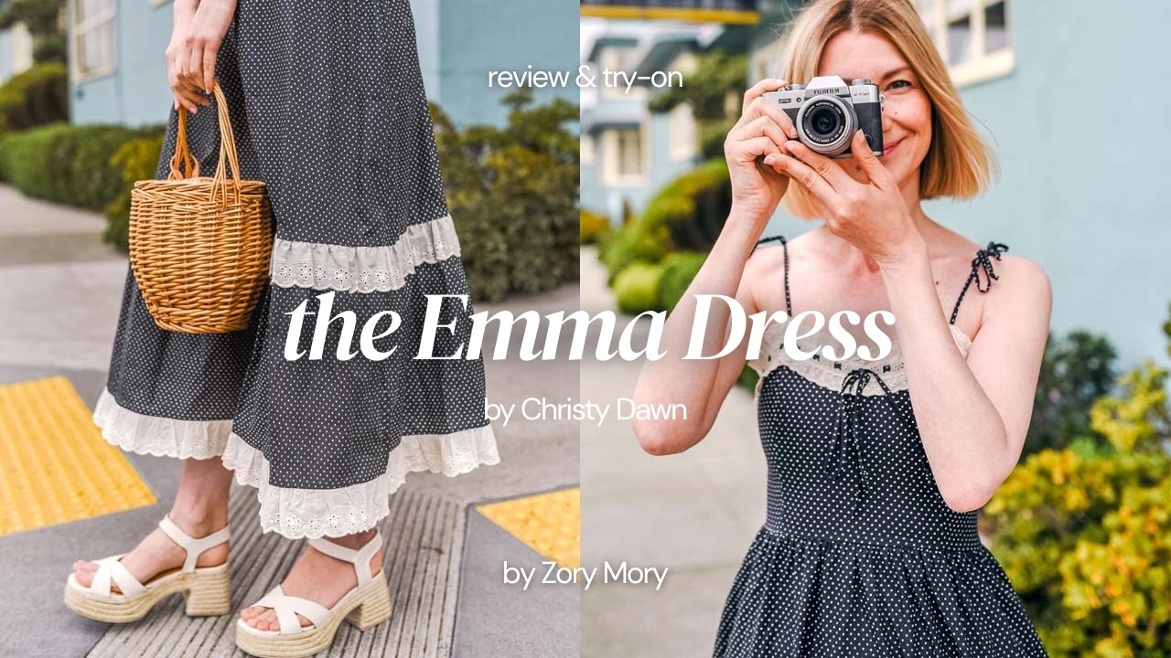 Christy Dawn Emma Dress Noir Dot Review Try-On 👗 Sustainable Fashion Brands to Know in 2025