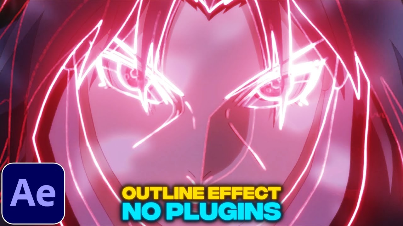 Glowing Outline Effect Tutorial in After Effects | No Plugins | AMV tutorial