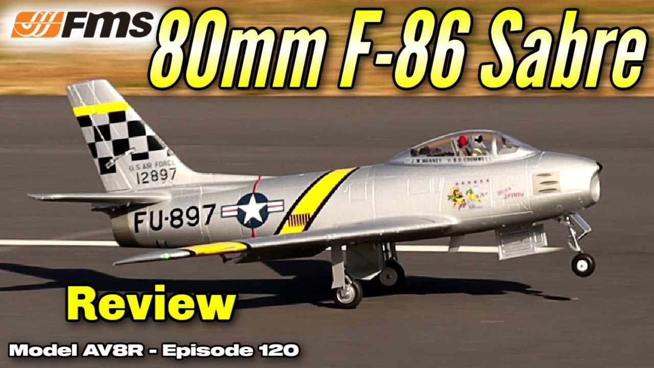 Обзор модели AV8R: FMS F-86 Sabre 80mm EDF Jet PNP