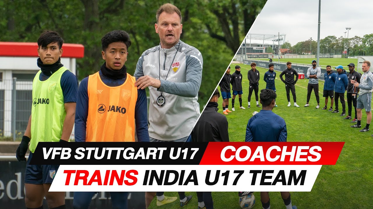 Тренировка сборной Индии по футболу до 17 лет под руководством тренеров VfB Stuttgart | Развитие ...