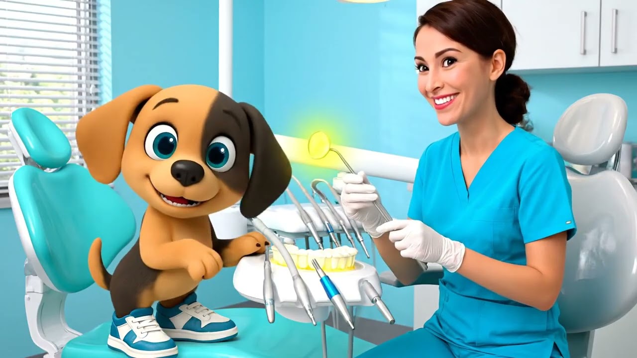 Poor Puppy Poki Has a Toothache — Mama Kungau to the Rescue | Kungau Dog.