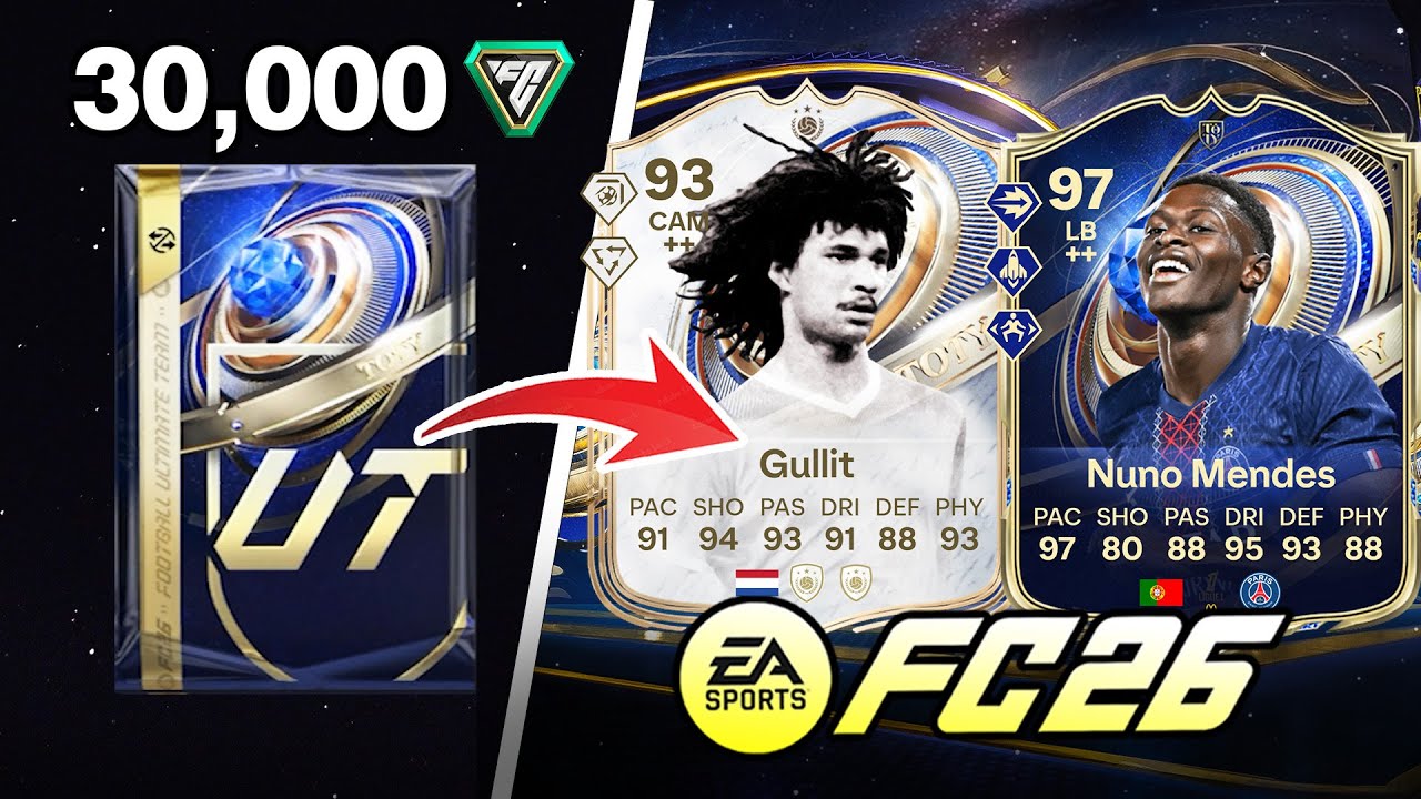 เติมเปิดแพ็คชุดใหญ่ 30,000 FC POINTS ตามล่าการ์ด TOTY 🥇 เข้าทีม! - FC 26 Ultimate Team