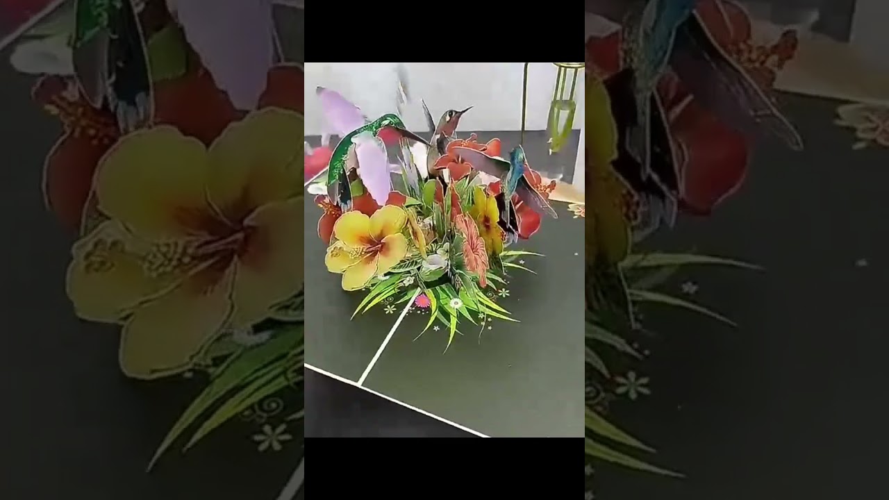 3d hummingbird greeting cards pop up cards for birthday Mother’s Day teacher’s day