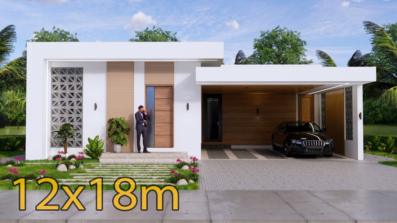 House Plans 12x18 Meter House Design 40x59 Feet 3 Beds 3 Baths