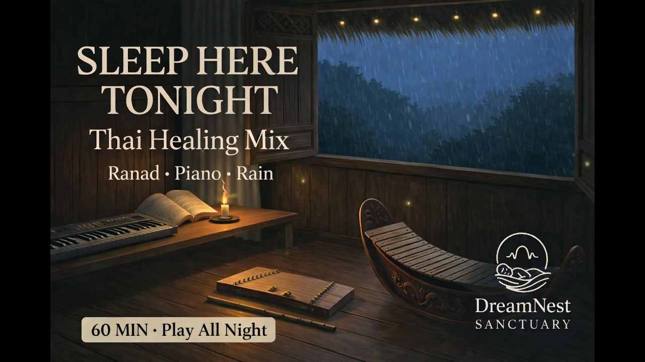 Sleep Here Tonight 🌙 Thai Healing Mix • Ranad, Piano & Rain | 60 Minutes Deep Rest