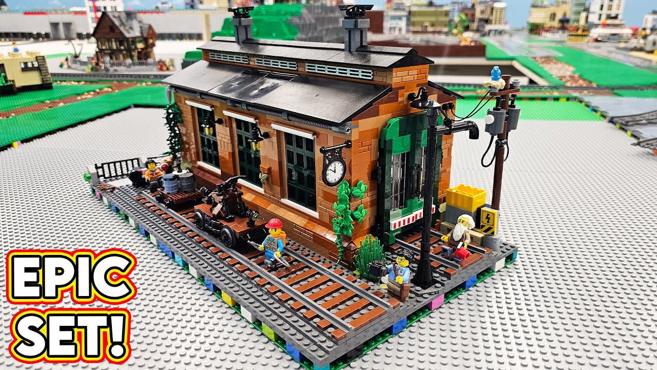 LEGO Old Train Engine Shed... EPIC SET! Bricklink Designer Program Set 910033