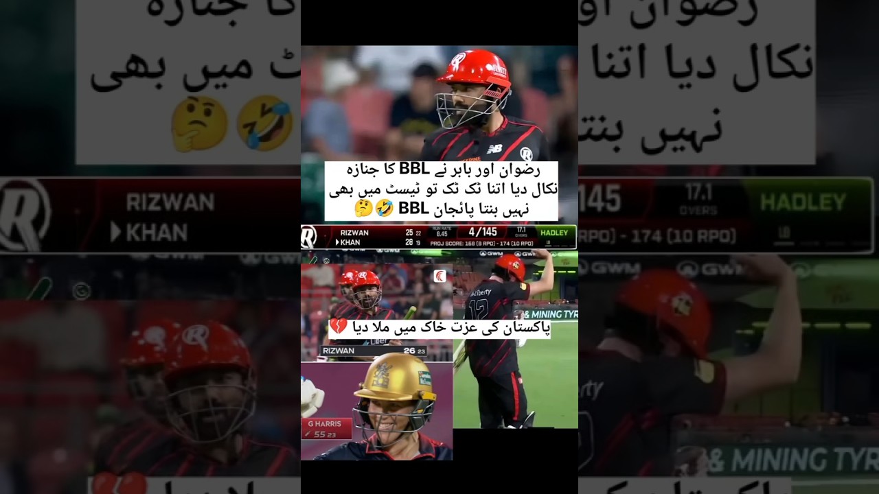 ٹیسٹ کرکٹ کو شرما دیا بابر اور رضوان نے BBL Moy Moy 🤣