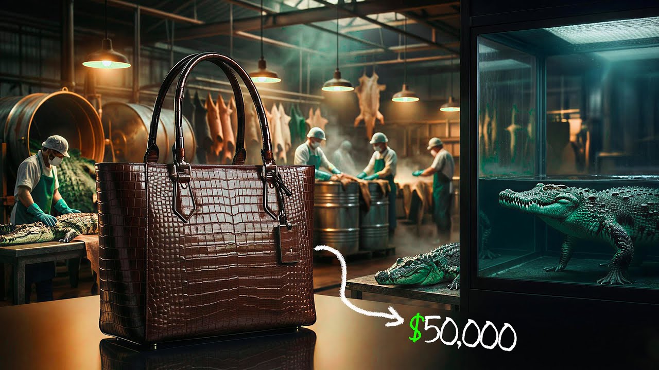 Crocodile Leather Factory - How Exotic Skin Becomes $70,000 Luxury Bags (Full Process)