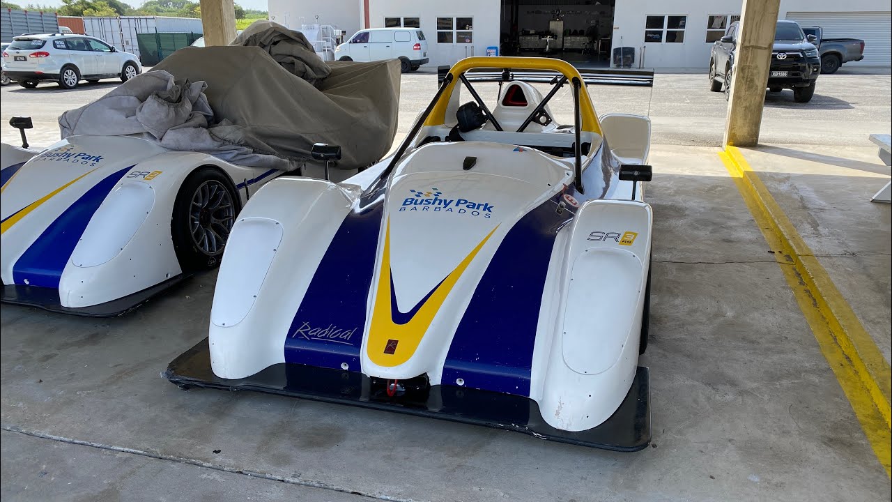 Full lap at Bushy park, Barbados in a Radical SR3. 1:04.859