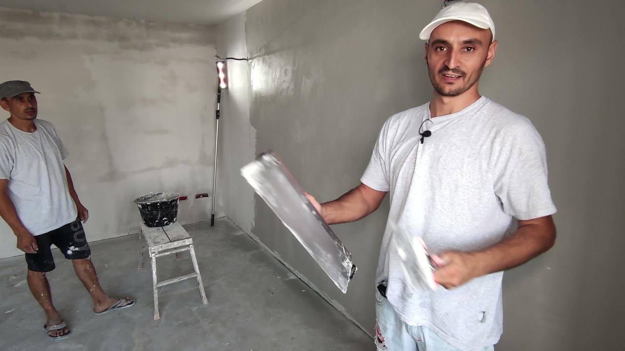 GLETUIRE pereți FOARTE strâmbi în APARTAMENT!