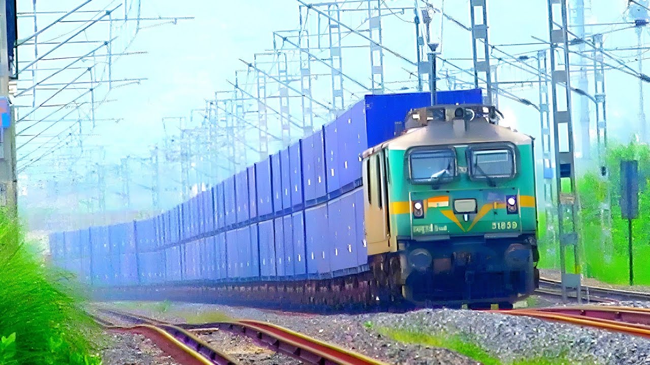 Indian Railways Goods Trains 🔥| Double Stack Container Trains & High-Speed Trains | Indian Railways